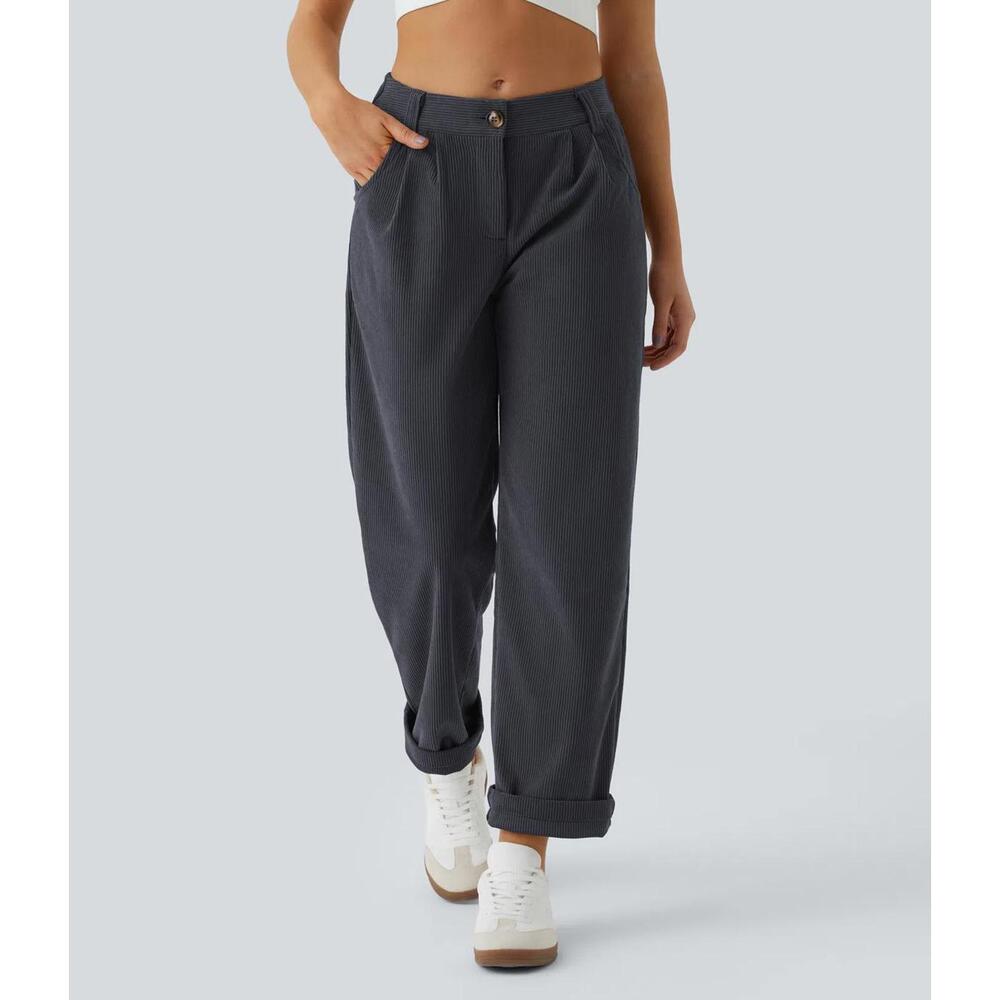 NWT Halara Mid Rise Corduroy Casual Pants Size Small - Picture 3 of 11